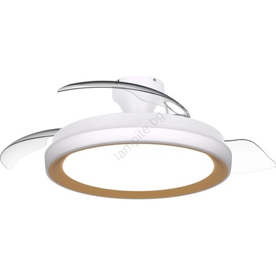 Philips - Димируемо таванно осветително тяло с вентилатор BLISS LED/35W/230V златисто + дистанционно управление (P7321)