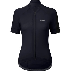straede Дамска фланелка с къс ръкав за колоездене straede Women's Kaern Jersey Women Cycling jersey - Black (156-2624-0112)