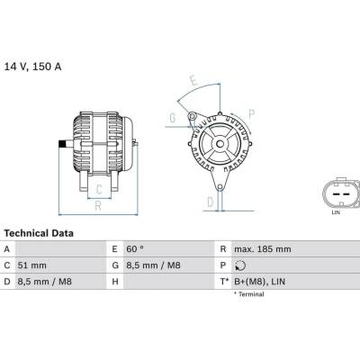 generátor BOSCH 0 986 048 380