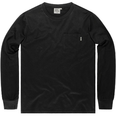 Vintage Industries Тениска с дълъг ръкав Grant pocket, черна (3547.black)