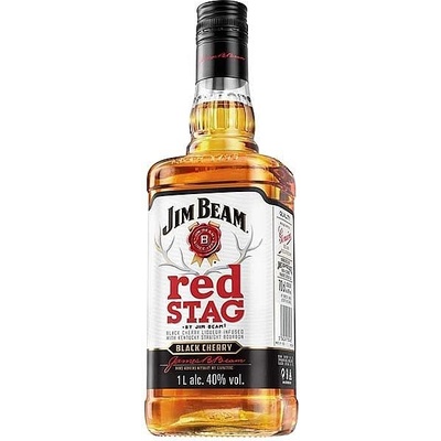 Jim Beam Bourbon Red Stag Black Cherry 40% 1 l (holá láhev)