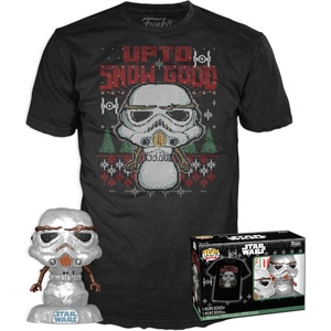 Funko Pop! Star Wars Holiday Stormtrooper Metallic & T Shirt L