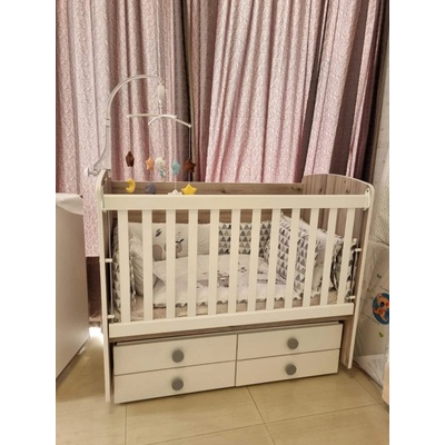 Дейзи Нов Бебешка кошара Деси 60/120 северен дъб + бял