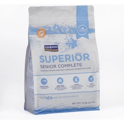 Fish4Dogs Senior Small Superior losos so zemiakmi 1,5 kg