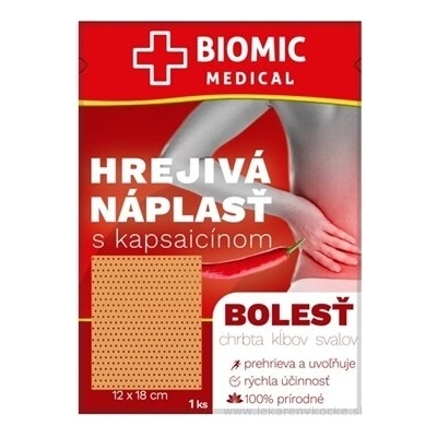 Zhejiang Hongyu Medical Commodity Co., Ltd. BIOMIC HŘEJIVÁ NÁPLAST s kapsaicinem 1 ks
