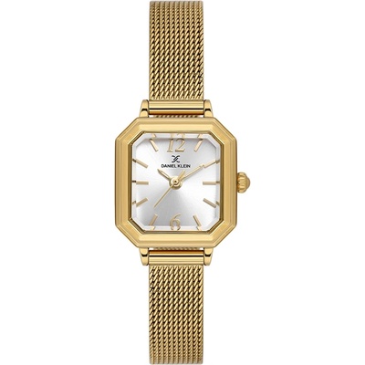 Daniel Klein DK. 1.13945-3 Дамски часовник, златист | Premium серия | Сив циферблат, Стоманена верижка