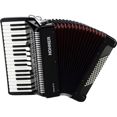 Hohner Bravo III 72 Пиано акордеон Black (A16622)