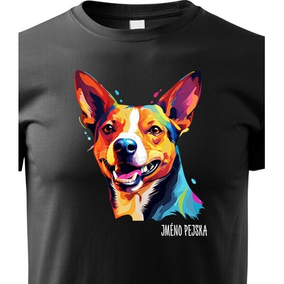 Dětské tričko Basenji Černá Canvas tričko 2423