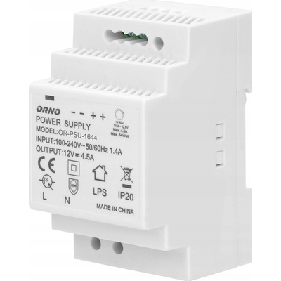 ORNO 12V Zdroj na DIN lištu DC 4,5A, 54W