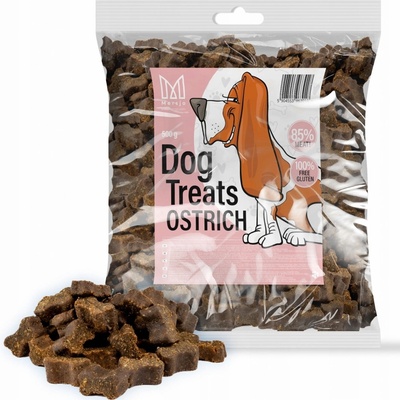 Mersjo Premium maškrta na výcvik pre psov pštros 85% mäsa bez obilnín 500 g