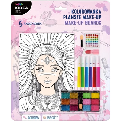 KIDEA MAĽOVANKA MAKE UP obrázky na vymaľovanie fixky diamanty tiene