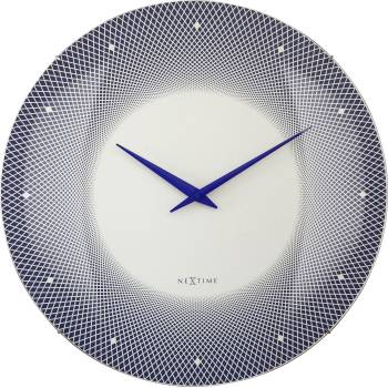 NeXtime Стенен часовник Deep 50 синьо-бял (3315BL)