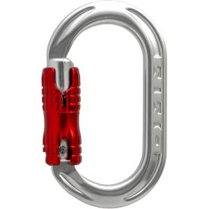 DMM Карабинер за екипировка Dmm XSRE Locksafe Gear carabiner - Silver / Red - размер 35 x 60 mm (324-0070-0311)