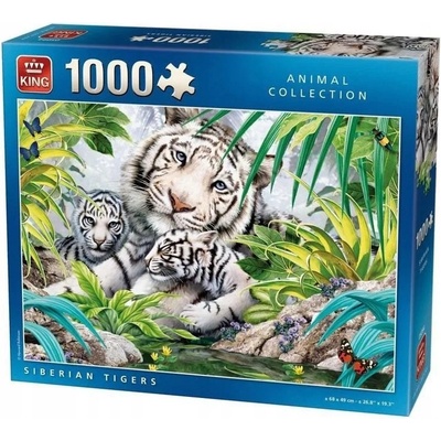 King 1000 standard Rodina sibiřského tygra 1000 dílků