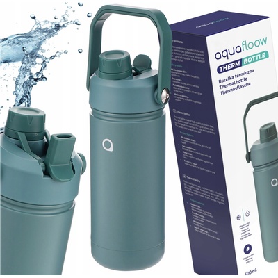 AquaFloow ThermBottle zelená termoska 500 ml z nerezové oceli