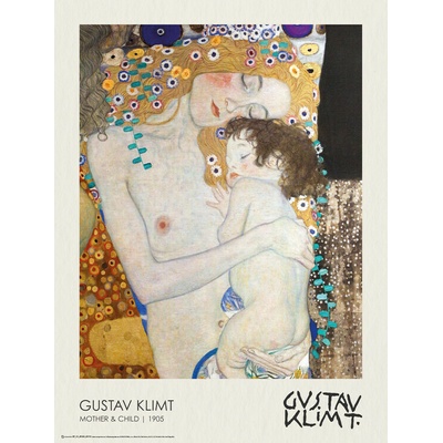 Plagát, Obraz - Mother and Child (1905), Gustav Klimt, 45 × 60 cm