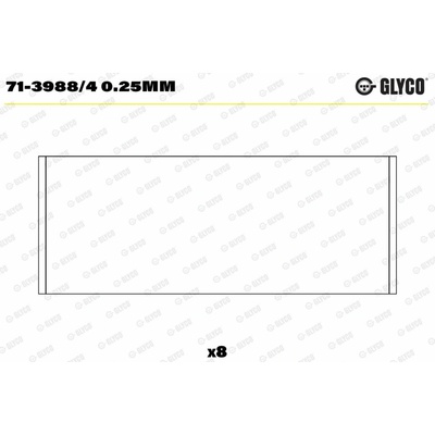 Panva ojničného ložiska GLYCO 71-3988/4 0.25mm
