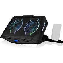 Modecom chladící podložka pod notebook MODECOM MCCF21 RGB Silent Fan s 2 větráky, pro notebooky do velikosti 17"