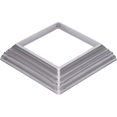 Krytka, plech, 122 x 122 x 29 mm, diera 82 x 82 mm, výlisok