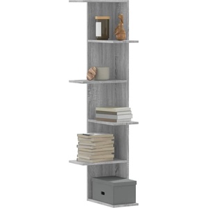vidaXL Стенен ъглов рафт сив сонома 36, 5x36, 5x140 см инженерно дърво (852632)