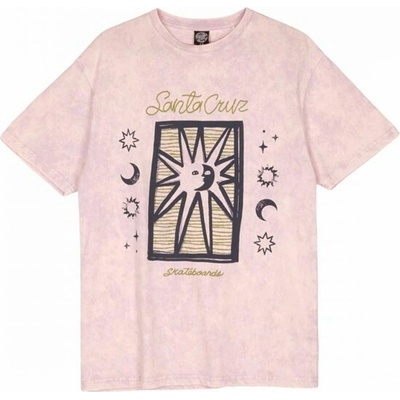 Santa Cruz Sun Stamp Script T-Shirt Lilac Acid Wash