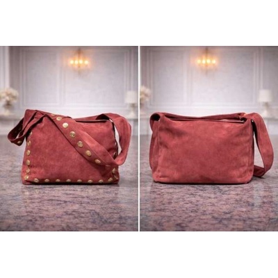 Max Original Leather Dámska kožená kabelka bordo 5