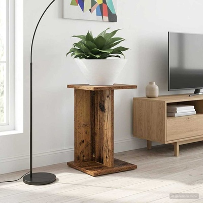 vidaXL Стойка за растения Старо дърво 25 x 25, 5 x 40, 5 см (899686)