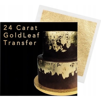 Sugarflair Transfer plát zlatý 24 karátov (8 x 8 cm)