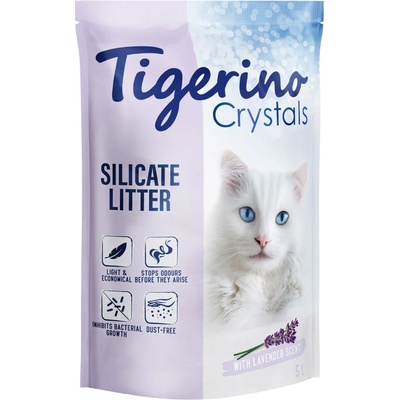 Tigerino 5л Lavender Tigerino Crystals постелка за котешка тоалетна