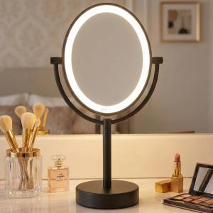 EGLO 201599 - Козметично огледало с LED подсветка LED/4W/4xAA IP65 черно (EG201599)