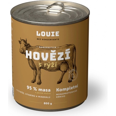 Louie Dog hovädzie s ryžou 800 g