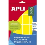 APLI Етикети, 25x40 mm, с ръкописен текст, цветни, със заоблени ъгли, APLI, жълти, 128 етикета в опаковка 02754 (02754)