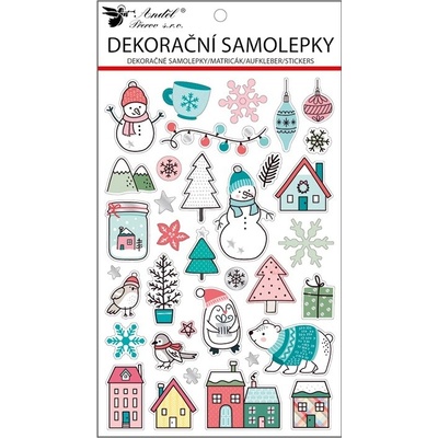 ANDĚL Samolepky textilní 14,5 x 25 cm