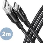 AXAGON BUCM-AM20AB 2 м Type C - USB черен кабел за данни и зареждане (BUCM-AM20AB)