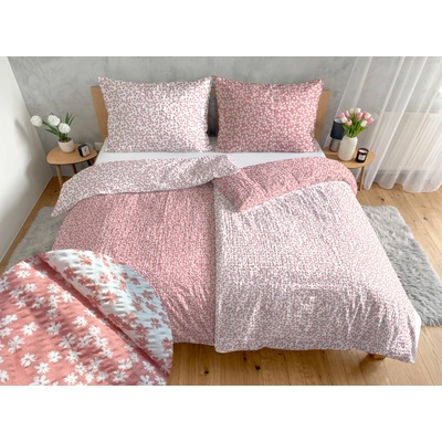 Áčko krep obliečky MELANI Rosa 70x90 140x200