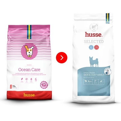 Husse Hypoallergenic Skin & Coat Adult s lososem 12 kg