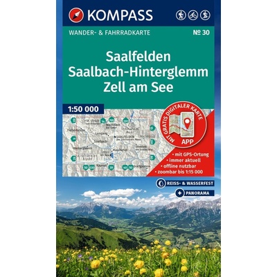 Saalfelden, Saalbach, Hinterglemm, Zell am See (Kompass - 30) - turistická mapa