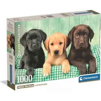 Clementoni Колекция Високо Качество: Три малки лабрадора пъзел - 1000 части (39946)