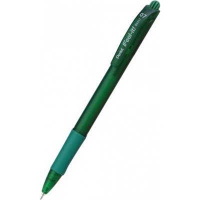 Pentel Автоматична химикалка Pentel BX417 Feel-it зелена, зелено мастило, 0.7 mm, цената е за 1бр. (продава се в опаковка от 12бр. )