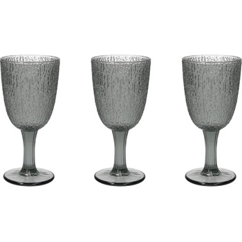 Tognana Комплект 3 стъклени чаши със столче davor, сиво (n3585j80gria)