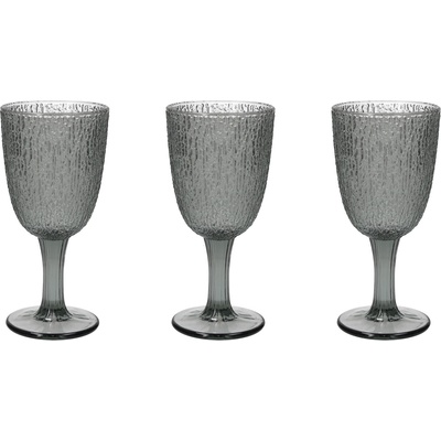 Tognana Комплект 3 стъклени чаши със столче davor, сиво (n3585j80gria)
