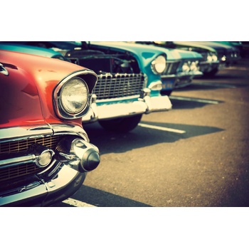 DIMEX ART s. r. o Флизелинов фототапет ред стари автомобили 375 x 250 см