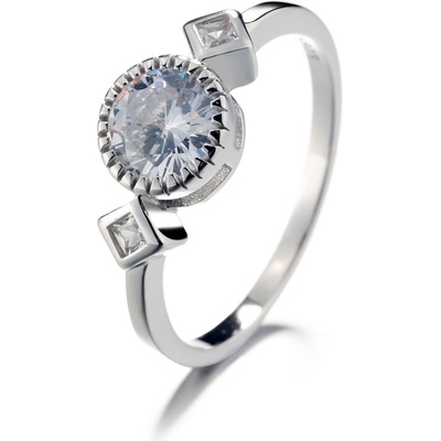 DELIS Пръстен от сребро 925, jw1355, елегантен дизайн с камъни, с родиево покритие (jw1355)