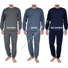 Duotex Proko pánské pyžamo dlouhé modré
