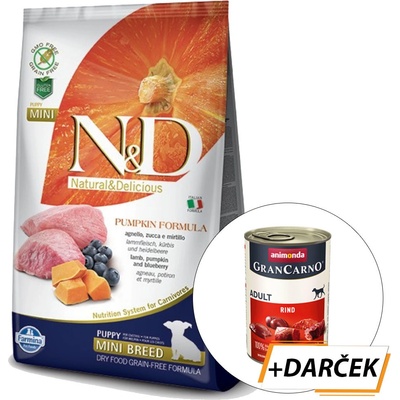 N&D Grain Free Pumpkin Puppy Mini Lamb & Blueberry 7 kg