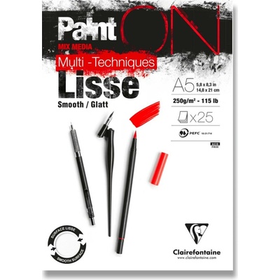 Clairefontaine Paint'ON Smooth - blok - A5, 25 listů, 250 g