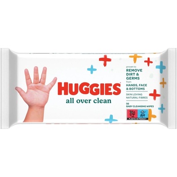 Huggies Бебешки мокри кърпички Huggies - All Over Clean, 56 броя (5029053567822)