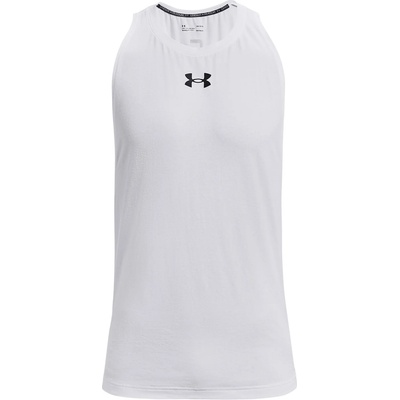 Under Armour Мъжки потник Under Armour Baseline Tank Top Mens - White/Black
