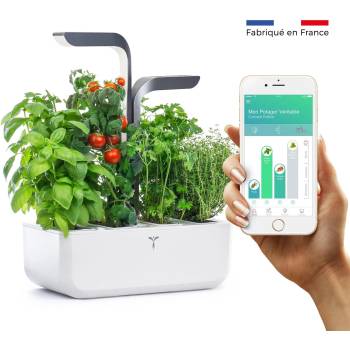 VÉritable (Франция) Настолна домашна градина Véritable® CONNECT Garden - цвят бял и графит (VPOT-BAWIG-A-11)