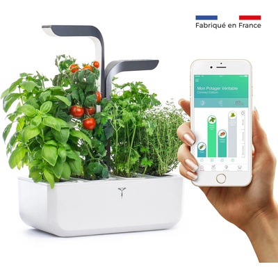 VÉritable (Франция) Настолна домашна градина Véritable® CONNECT Garden - цвят бял и графит (VPOT-BAWIG-A-11)